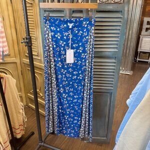 Aemi + Co Floral Cobalt Blue Melanie Skirt